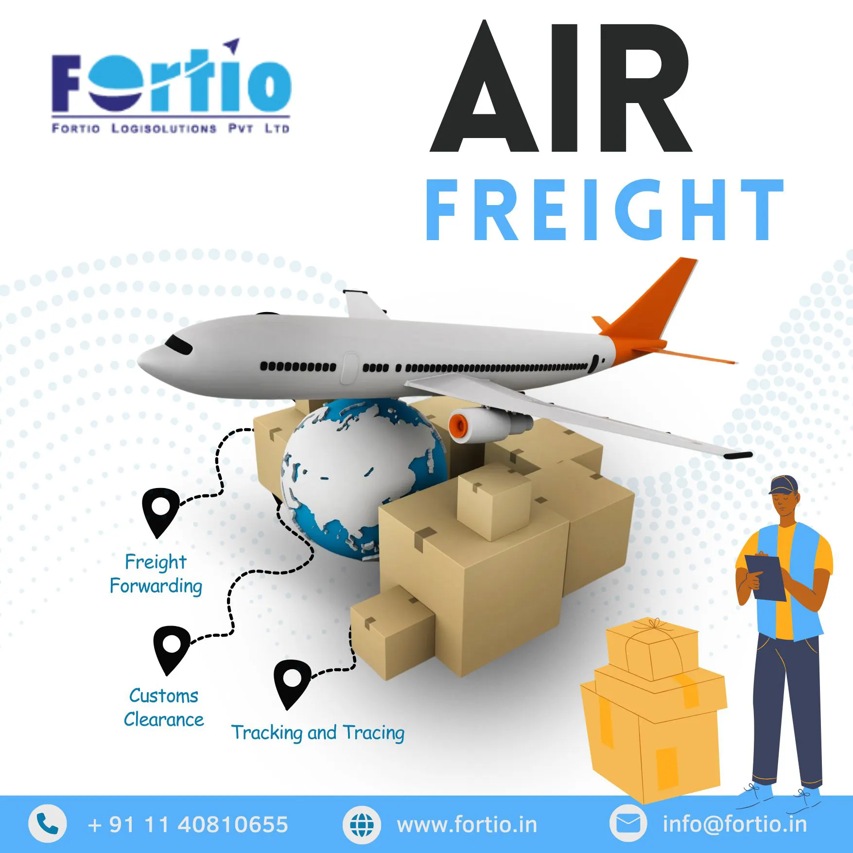 Unlock Global Trade Potential with Reliable International Freight Service in Delhi by Fortio Logisolutions