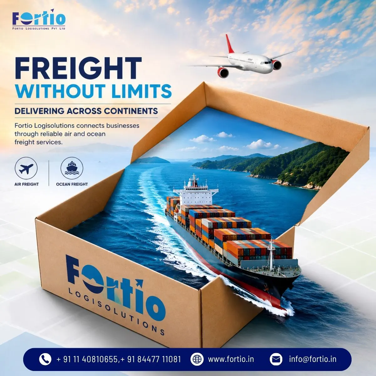 International Freight Forwarder in Delhi | Fortio LogiSolutions