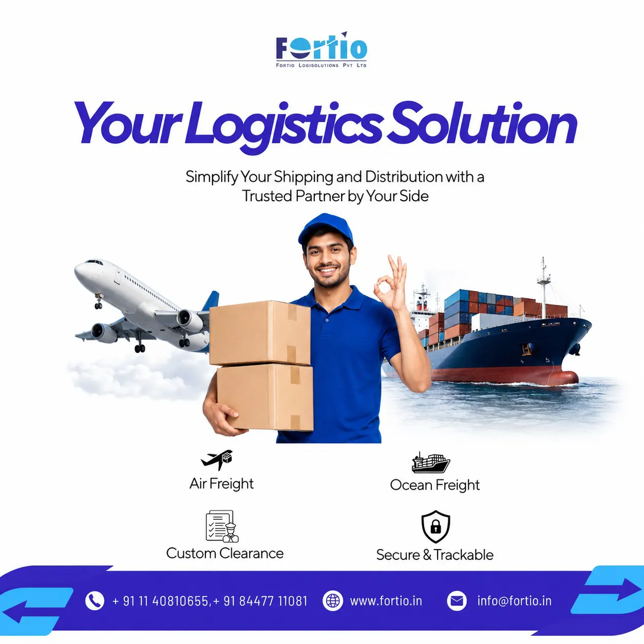 Logistic Solution in Delhi – Reliable Global Freight Services by Fortio LogiSolutions