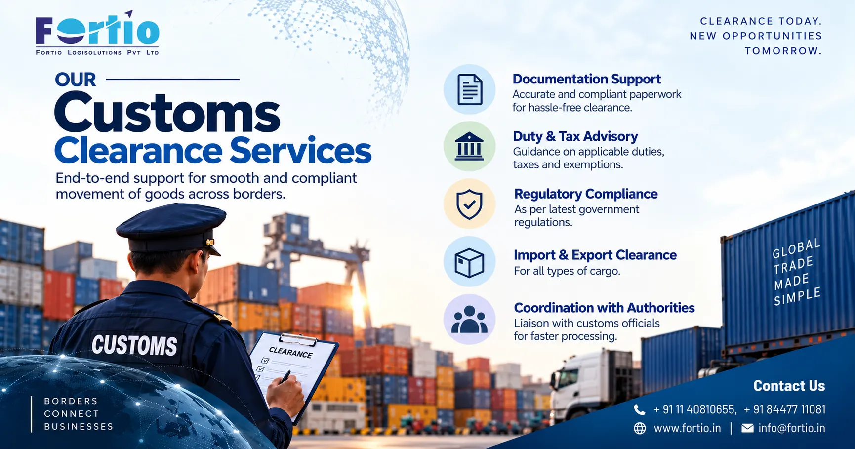 Clearing Goods Through Customs in South East Delhi: A Practical Guide by Fortio LogiSolutions